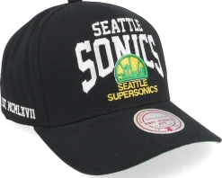 Adjustable-Mitchell & Ness Seattle Supersonics Big Time Pro A-frame Adjustable - Black