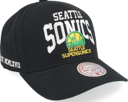 Adjustable-Mitchell & Ness Seattle Supersonics Big Time Pro A-frame Adjustable - Black