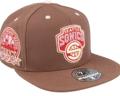 Hot Mitchell & Ness Seattle Supersonics Sugar Bacon Fitted - Brown