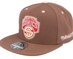 Hot Mitchell & Ness Seattle Supersonics Sugar Bacon Fitted - Brown
