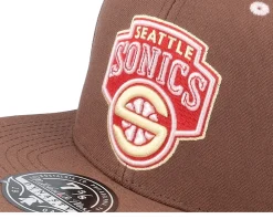 Hot Mitchell & Ness Seattle Supersonics Sugar Bacon Fitted - Brown