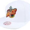 Snapback-Mitchell & Ness Seattle Supersonics Core Basic White Snapback -