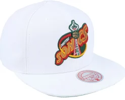 Snapback-Mitchell & Ness Seattle Supersonics Core Basic White Snapback -