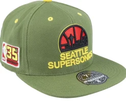 Fitted-Mitchell & Ness Seattle Supersonics Dusty Olive Fitted -