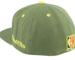 Fitted-Mitchell & Ness Seattle Supersonics Dusty Olive Fitted -
