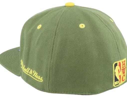 Fitted-Mitchell & Ness Seattle Supersonics Dusty Olive Fitted -