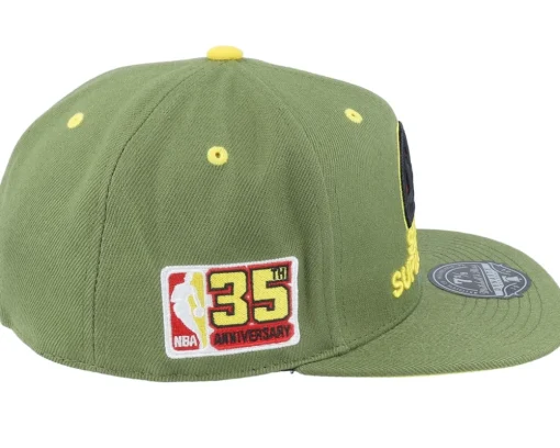 Fitted-Mitchell & Ness Seattle Supersonics Dusty Olive Fitted -