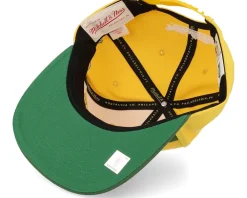 Best Mitchell & Ness Seattle Supersonics Half & Half Yellow/Green Snapback -