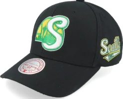 Adjustable-Mitchell & Ness Seattle Supersonics Icon Grail Pro Black Adjustable -