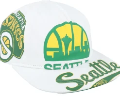 Best Mitchell & Ness Seattle Supersonics In Your Face Deadstock Hwc Snapback - White