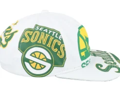 Best Mitchell & Ness Seattle Supersonics In Your Face Deadstock Hwc Snapback - White