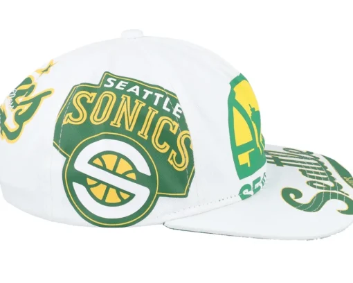 Best Mitchell & Ness Seattle Supersonics In Your Face Deadstock Hwc Snapback - White