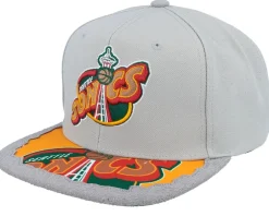 Snapback-Mitchell & Ness Seattle Supersonics Munch Time Hwc Snapback - Grey