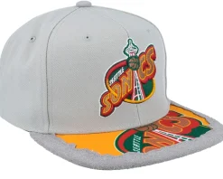 Snapback-Mitchell & Ness Seattle Supersonics Munch Time Hwc Snapback - Grey