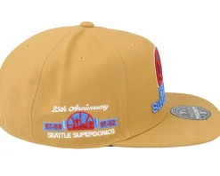 Sale Mitchell & Ness Seattle Supersonics Sand And Sky Tan Fitted - Beige