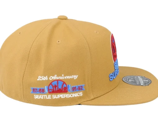 Sale Mitchell & Ness Seattle Supersonics Sand And Sky Tan Fitted - Beige