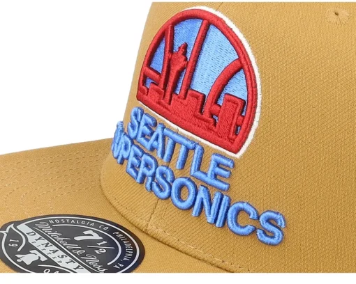 Sale Mitchell & Ness Seattle Supersonics Sand And Sky Tan Fitted - Beige