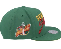 Sale Mitchell & Ness Seattle Supersonics Team Tagged Snapback - Green