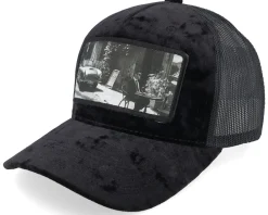 Trucker-Calza Pennello Secret Agent And Car Velvet A-Frame Trucker - Black