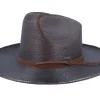 Hot Brixton Sedona Reserve Cowboy Ha Deep Brown Straw Hat -