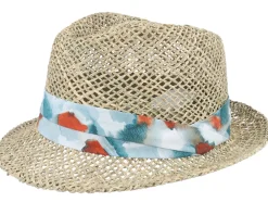 Trilby Hats-Seeberger Seegras Natural Trilby -