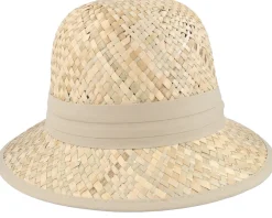 Straw Hat-Seeberger Seegrass Small Bell Natural Straw Hat -