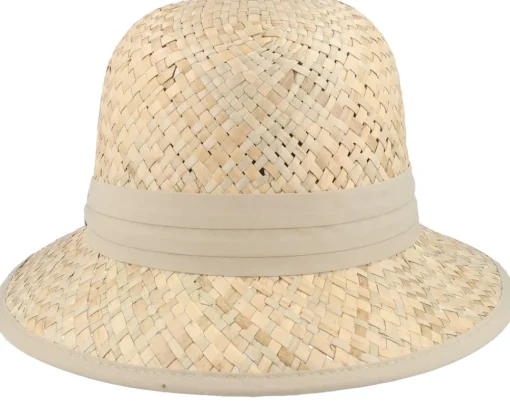 Straw Hat-Seeberger Seegrass Small Bell Natural Straw Hat -