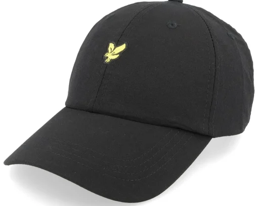 Dad Cap-Lyle & Scott Seersucker Baseball Cap Jet Black Dad Cap -