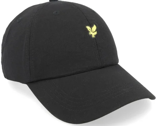 Dad Cap-Lyle & Scott Seersucker Baseball Cap Jet Black Dad Cap -
