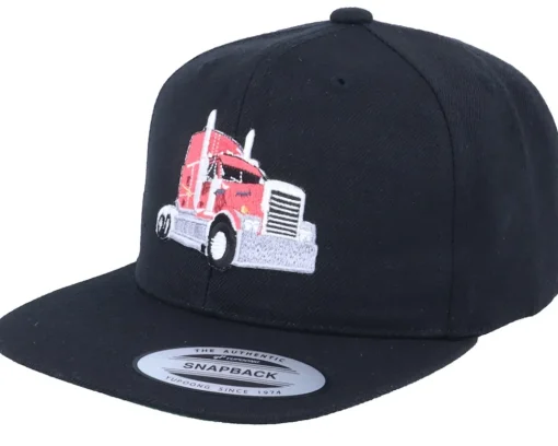 Motor-Kiddo Cap Semi Truck Black Snapback -