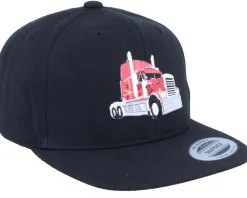 Motor-Kiddo Cap Semi Truck Black Snapback -