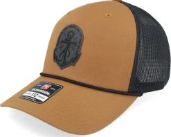 Trucker-Iconic Set Sail Anchor 112fpr Split Caramel/Black/Black A-Frame Trucker -