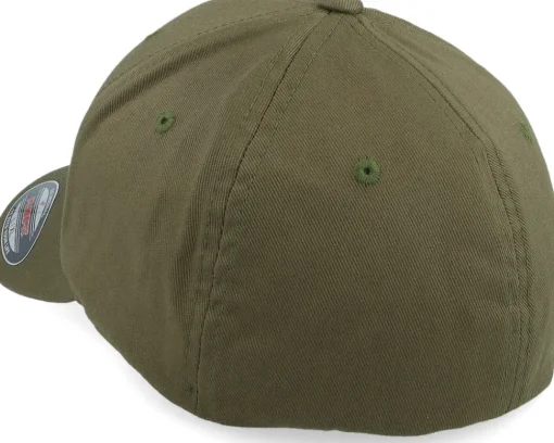 Flexfit-Iconic Set Sail Anchor Wooly Combed Olive Flexfit - Green