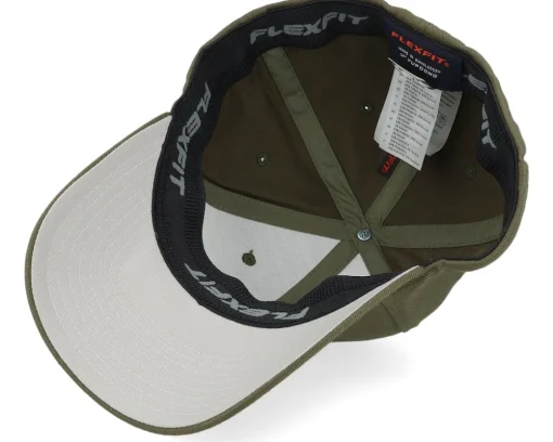 Flexfit-Iconic Set Sail Anchor Wooly Combed Olive Flexfit - Green