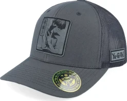 Trucker-Yu-Gi-Oh! Seto Kaiba Engraved Trucker - Yu-Gi-Oh Grey