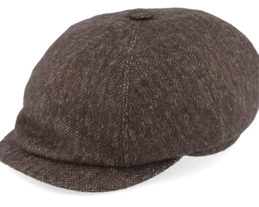 Flat Caps-Mayser Seven Amaro Brown Newsboy Flat Cap -