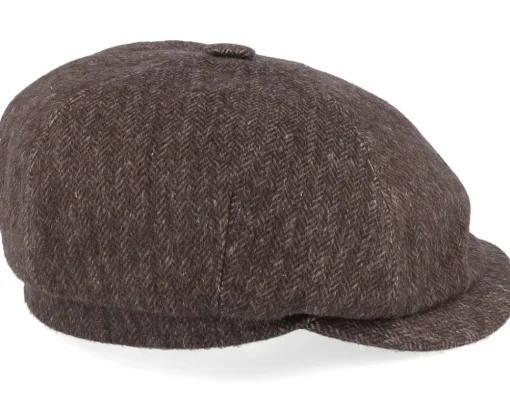 Flat Caps-Mayser Seven Amaro Brown Newsboy Flat Cap -