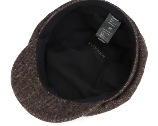 Flat Caps-Mayser Seven Amaro Brown Newsboy Flat Cap -