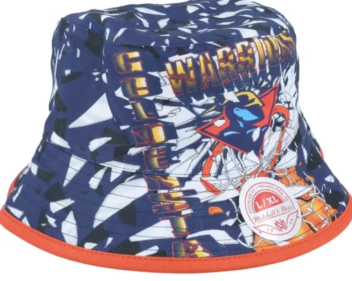 Buckets-Mitchell & Ness Shattered Big Face Navy Bucket - Blue