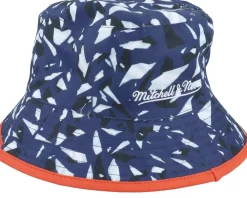 Buckets-Mitchell & Ness Shattered Big Face Navy Bucket - Blue