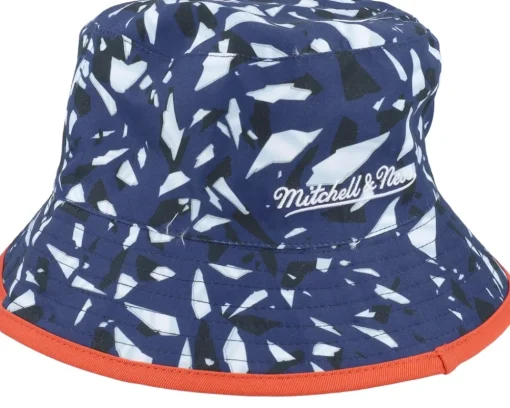 Buckets-Mitchell & Ness Shattered Big Face Navy Bucket - Blue