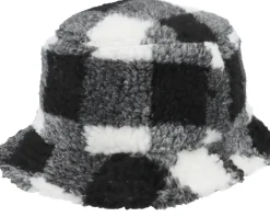 Hot Yupoong Sherpa Check White/Black Bucket -