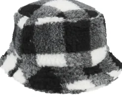 Hot Yupoong Sherpa Check White/Black Bucket -