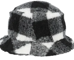 Hot Yupoong Sherpa Check White/Black Bucket -