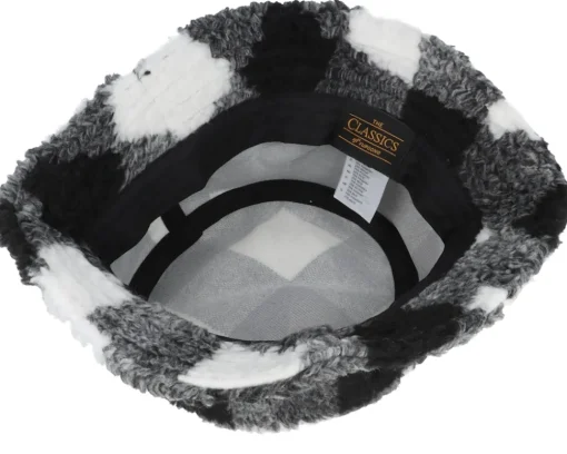 Hot Yupoong Sherpa Check White/Black Bucket -
