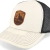Clearance Wild Spirit Shield Peak Ivory/Black Contrast Stitch Trucker -