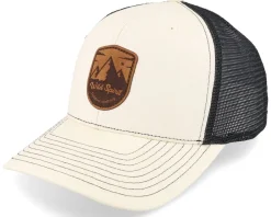 Clearance Wild Spirit Shield Peak Ivory/Black Contrast Stitch Trucker -