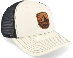 Clearance Wild Spirit Shield Peak Ivory/Black Contrast Stitch Trucker -