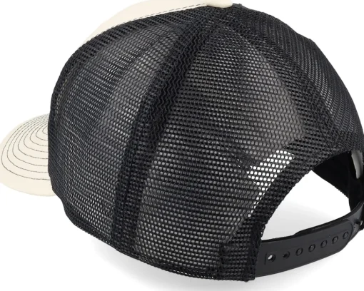 Clearance Wild Spirit Shield Peak Ivory/Black Contrast Stitch Trucker -