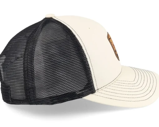 Clearance Wild Spirit Shield Peak Ivory/Black Contrast Stitch Trucker -